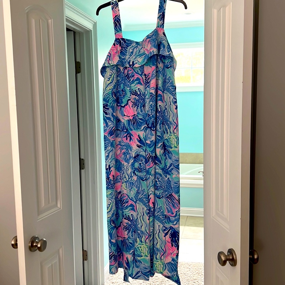 Lilly Pulitzer Jumpsuit Saltwater Blue size 4